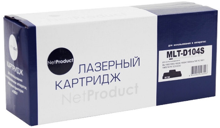 Картридж лазерный NetProduct N-MLT-D104S; для Samsung