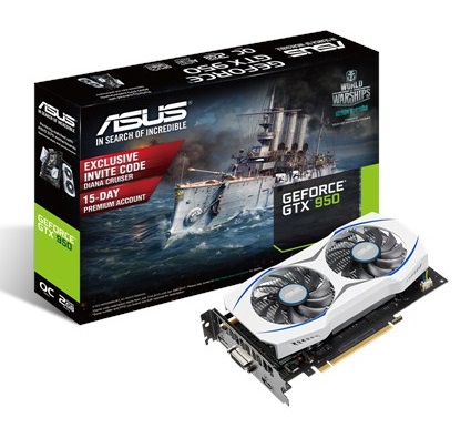 Видеокарта nVidia GTX 950 Asus GTX950-OC-2GD5