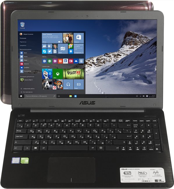 Ноутбук 15.6" Asus X556UQ-XO322T (90NB0BH1-M03880); 1366x768;