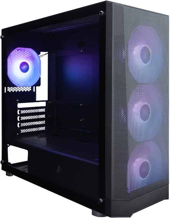 Корпус 1STPLAYER FD5-M ARGB (FD5-M-BK-4F2(AP)); mATX;
