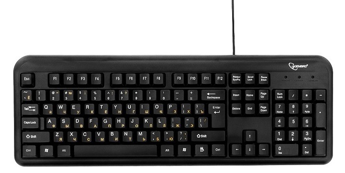 Клавиатура Gembird KB-8330U-BL; USB; черный