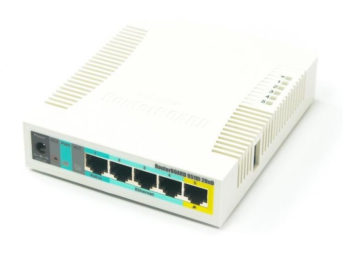 Маршрутизатор Mikrotik RB951Ui-2HnD; 300 Мбит/сек; 2.4