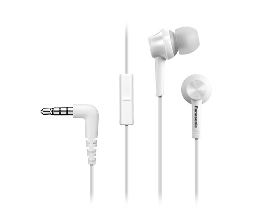 Наушники с микрофоном Panasonic RP-TCM105E-W; вкладыши;