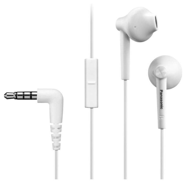 Наушники с микрофоном Panasonic RP-TCM55GC-W; вкладыши;