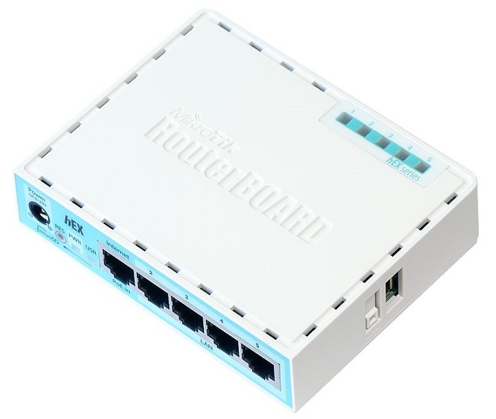 Маршрутизатор Mikrotik HEX (RB750Gr3); 1xWAN(1 Гбит/с),4xLAN(1