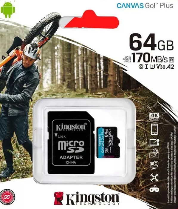 Карта памяти microSDXC 64 ГБ Kingston