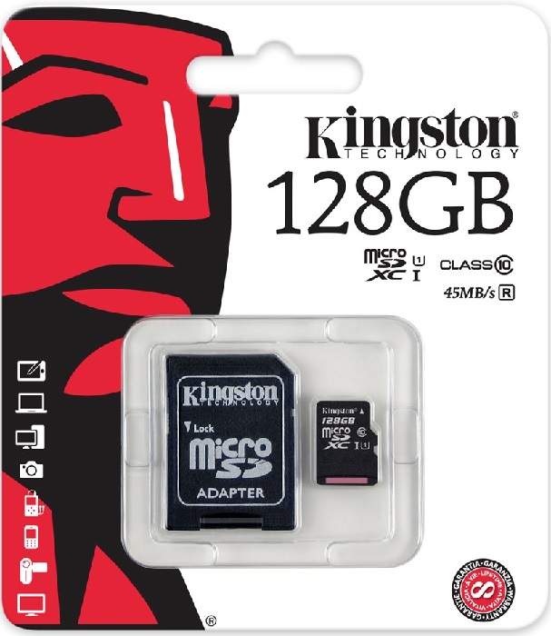 Карта памяти microSDXC 128 ГБ Kingston