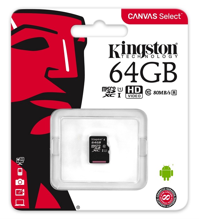 Карта памяти microSDXC 64 ГБ Kingston