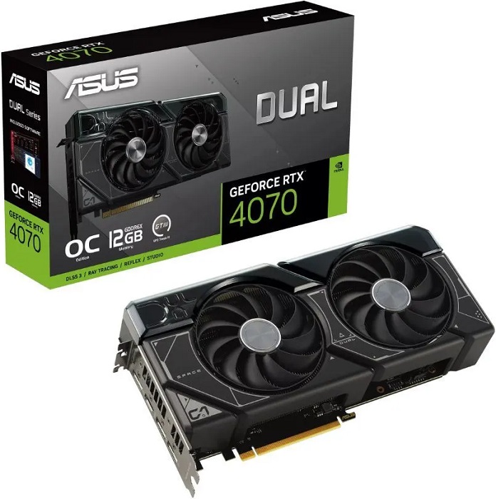 Видеокарта nVidia RTX 4070 Asus DUAL-RTX4070-12G