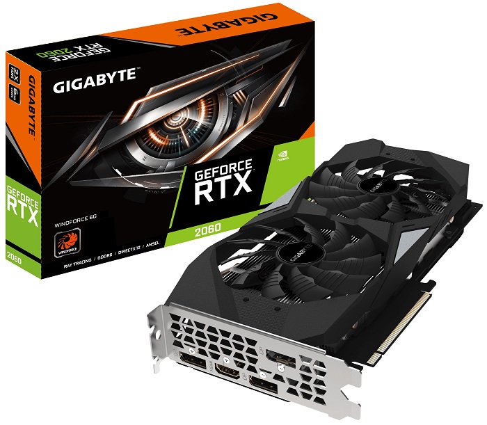 Видеокарта nVidia RTX 2060 Gigabyte GV-N2060D6-6GD;