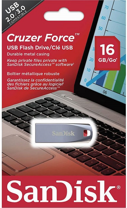 USB-флэш 16 ГБ SanDisk Cruzer Force