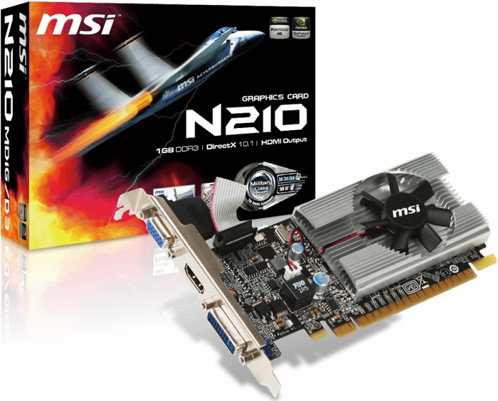 Видеокарта nVidia GT 210 MSI N210-1GD3/LP;