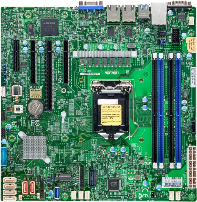 Cерверная материнская плата SuperMicro MBD-X12STL-F-O;