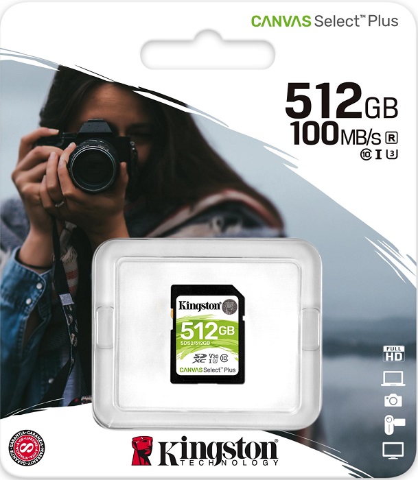 Карта памяти SDXC 512 ГБ Kingston