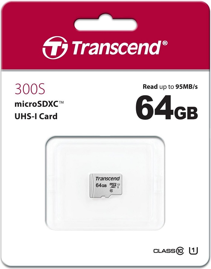 Карта памяти microSDXC 64 ГБ Transcend