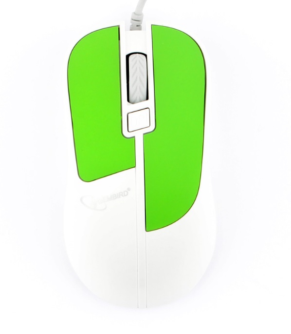 Мышь USB Gembird MOP-410-GRN; 4 кнопки;