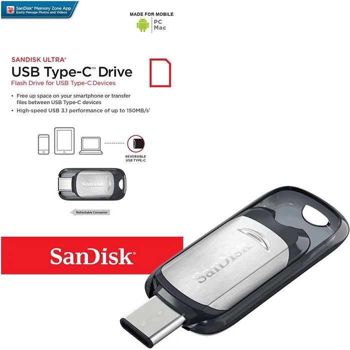 USB-флэш 32 ГБ SanDisk Ultra (SDCZ450-032G-G46);