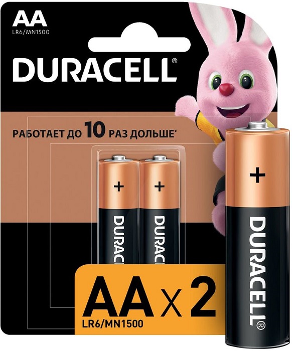 Батарейка AA Duracell Basic CN LR6-2BL