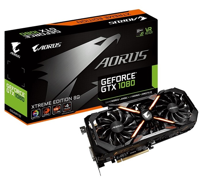 Видеокарта nVidia GTX 1080 Gigabyte GV-N1080AORUS-8GD;