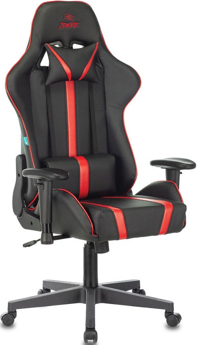 Кресло для геймеров Бюрократ VIKING-ZOMBIE-A4/RED; черный/красный