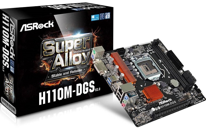 Материнская плата intel H110 ASRock H110M-DGS