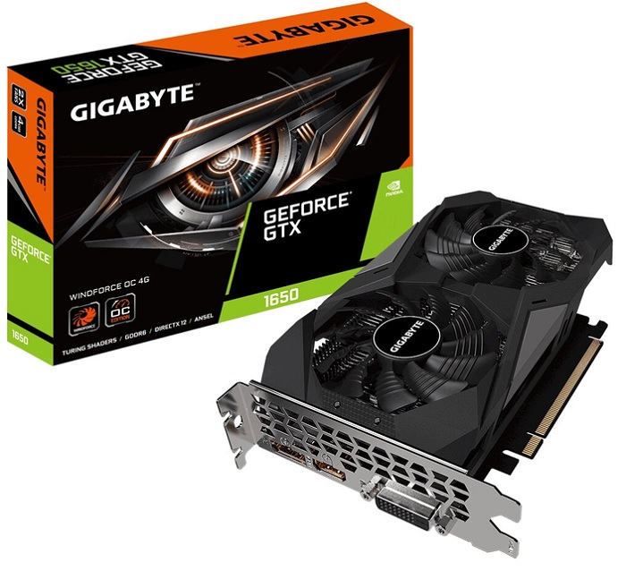 Видеокарта nVidia GTX 1650 Gigabyte GV-N1656WF2OC-4GD