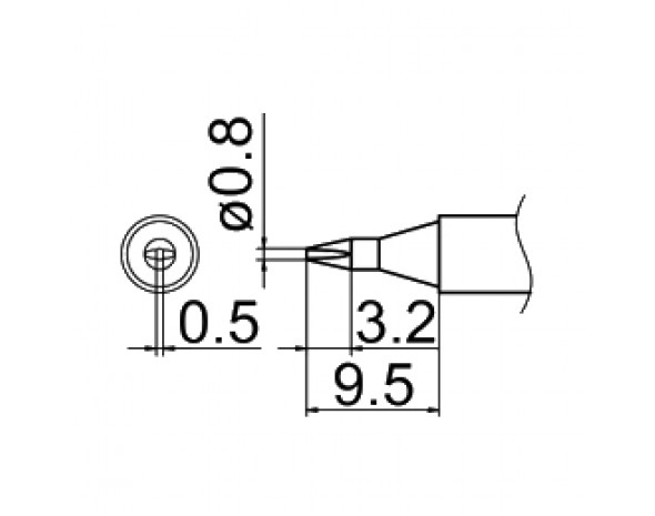 Наконечник для паяльных станций Hakko T12-D08;