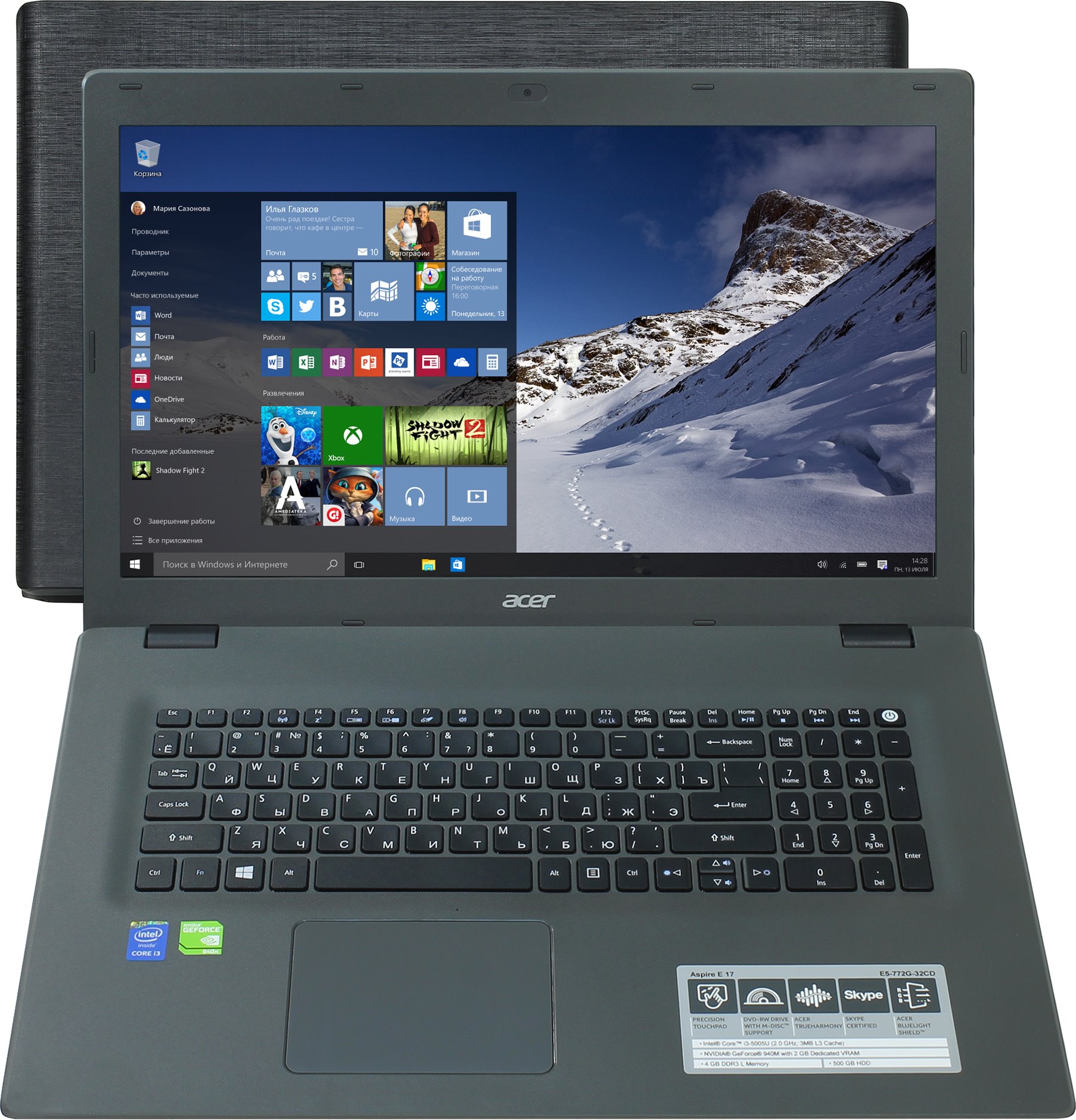 Ноутбук 17.3" Acer Aspire E5-772G-32CD (NX.MV9ER.004);