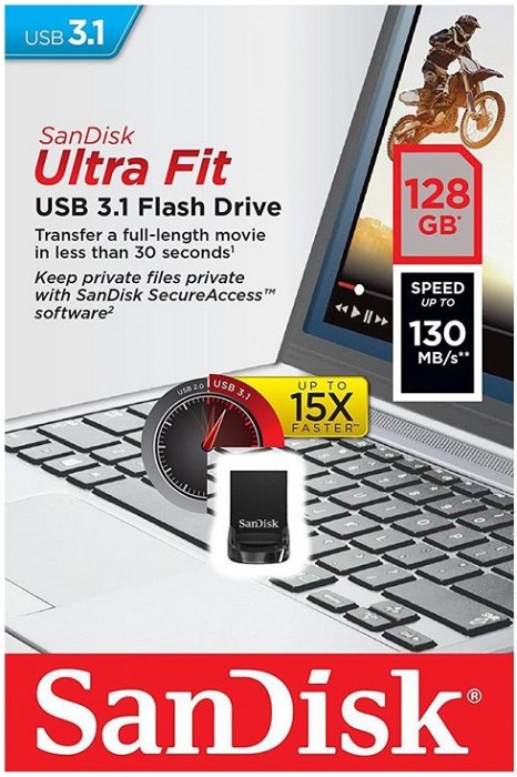 USB-флэш 128 ГБ SanDisk Ultra Fit