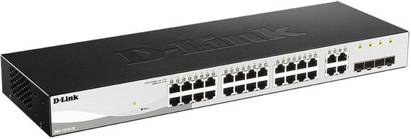 Коммутатор D-Link DGS-1210-28/FL1A; 24xRJ-45, 4xSFP; 10/100/1000