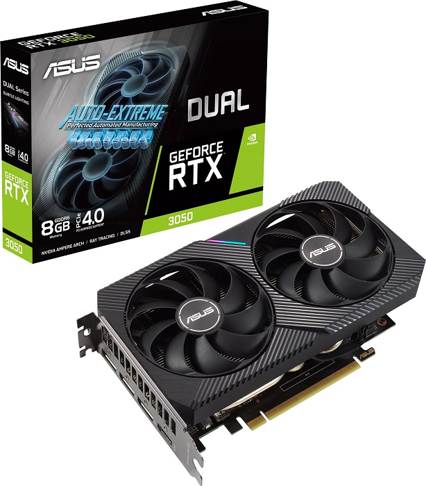 Видеокарта nVidia RTX 3050 Asus DUAL-RTX3050-O8G