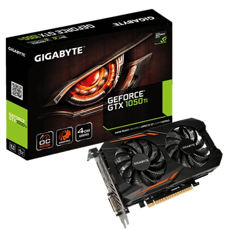 Видеокарта nVidia GTX 1050Ti Gigabyte GV-N105TOC-4GD;