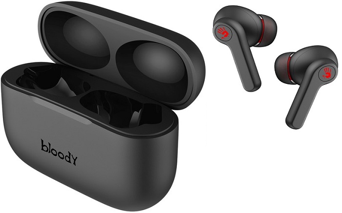 TWS-наушники A4Tech Bloody M30 Black/Red; вкладыши;