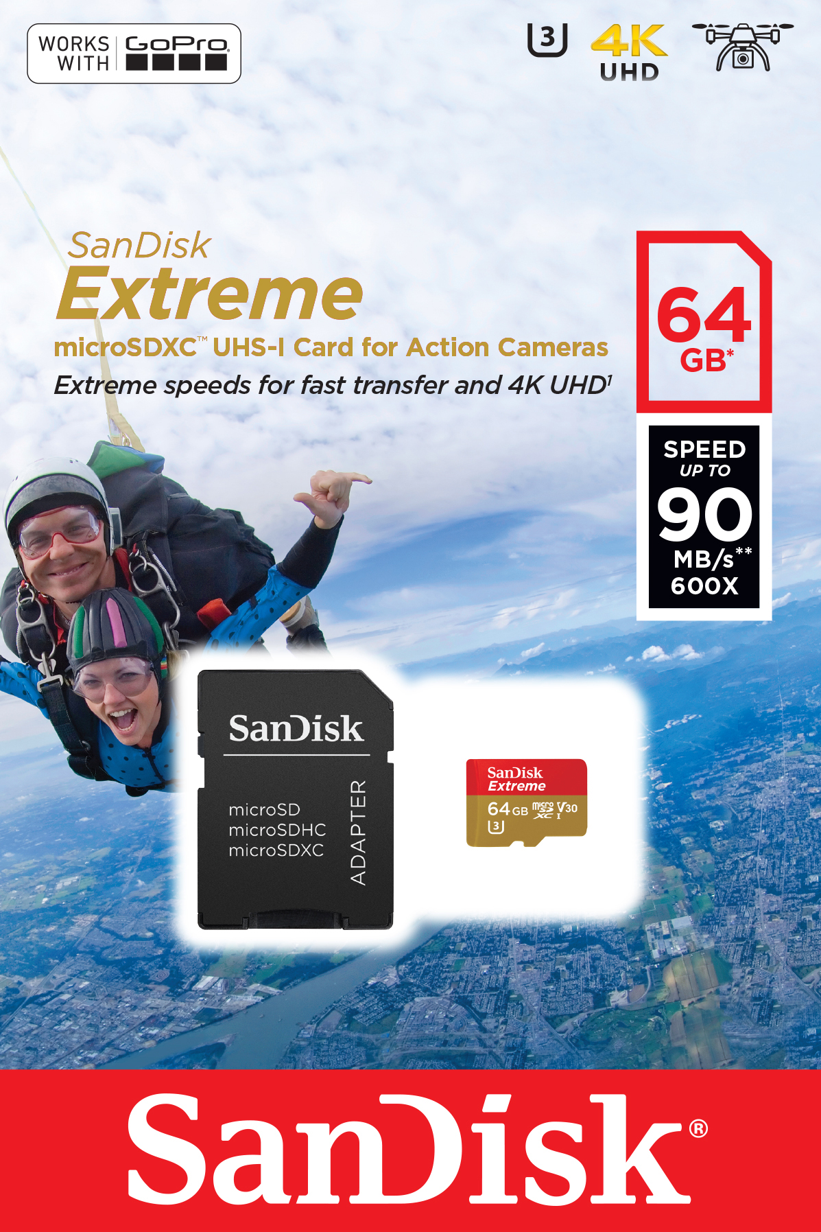 Карта памяти microSDXC 64 ГБ SanDisk