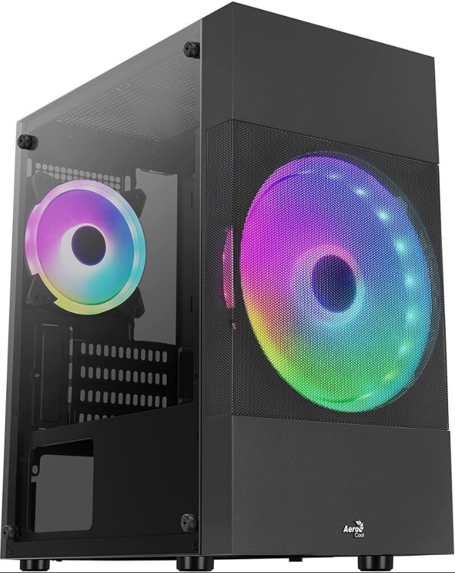 Корпус AeroCool Atomic Lite-G-BK-V2 (4710562758603); mATX;