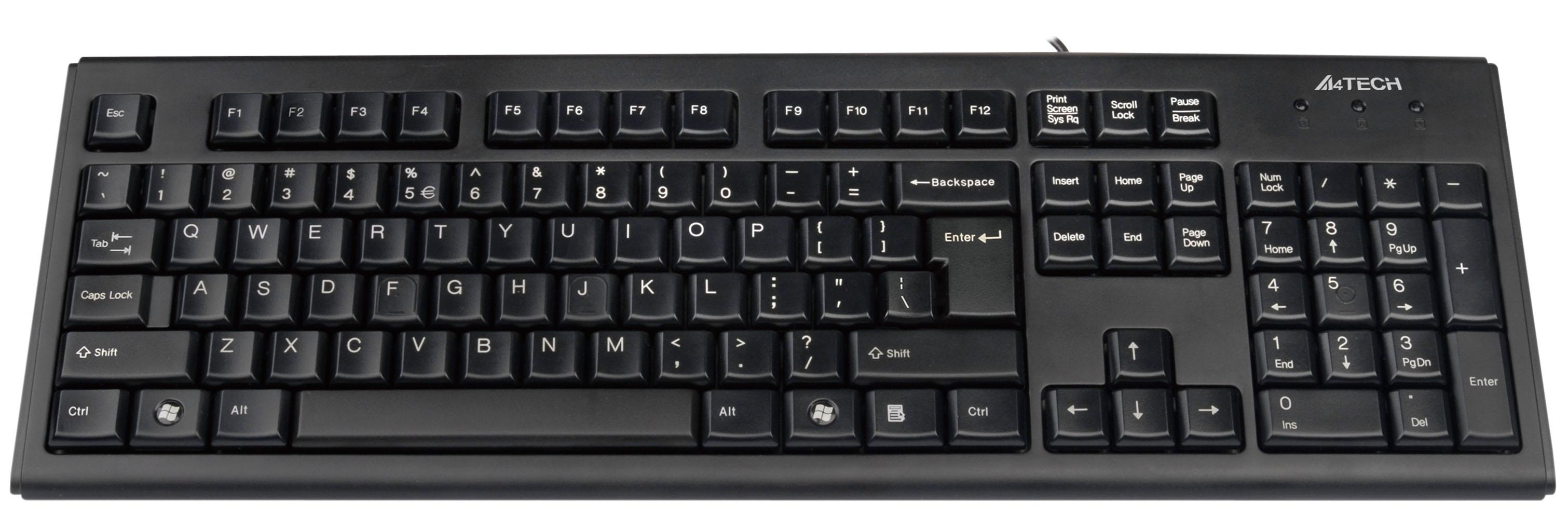 Клавиатура A4Tech KR-83; USB; черный