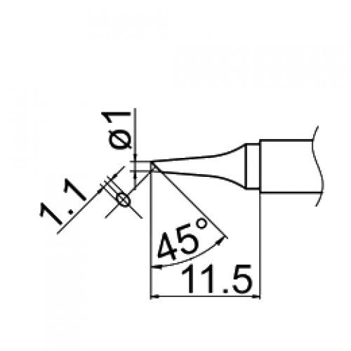 Наконечник для паяльных станций Hakko T12-BC1;