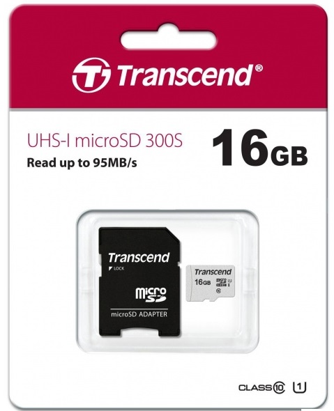 Карта памяти microSDHC 16 ГБ Transcend