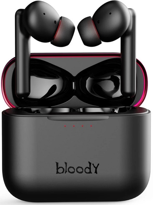 TWS-наушники A4Tech Bloody M90 Black+Red; вкладыши;