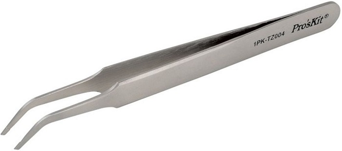 Пинцет изогнутый антимагнитный ProsKit 1PK-TZ004; 60°,