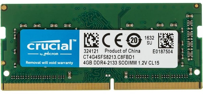Оперативная память SO-DIMM DDR4 4Гб Crucial
