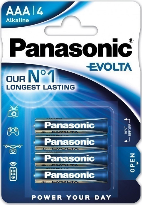 Батарейка AAA Panasonic EVOLTA (LR03EGE/4BP); щелочная;