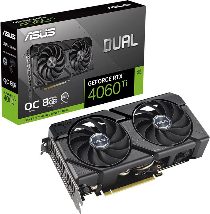 Видеокарта nVidia RTX 4060Ti Asus DUAL-RTX4060TI-O8G-EVO