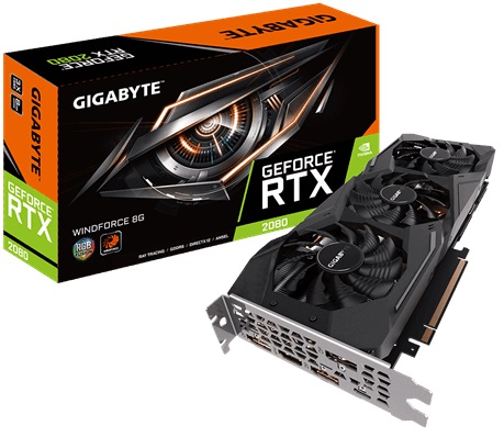 Видеокарта nVidia RTX 2080 Gigabyte WINDFORCE