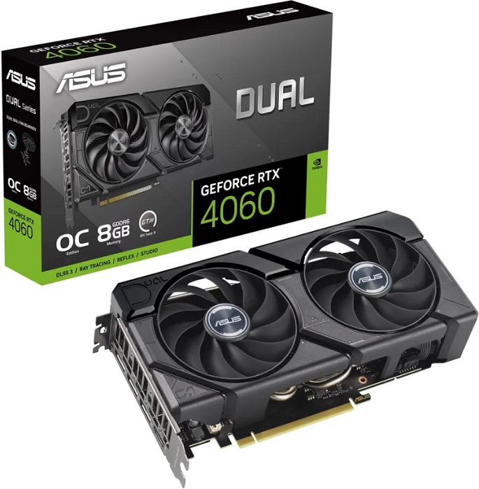 Видеокарта nVidia RTX 4060 Asus DUAL-RTX4060-O8G-EVO