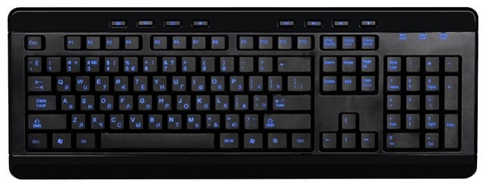 Клавиатура Gembird KBL-007 blue; мультимедиа; 8