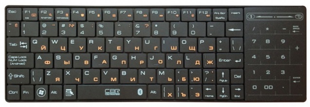Клавиатура CBR KB 478W Black; ножничная;