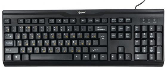 Клавиатура Gembird KB-8335U-BL; USB; черный