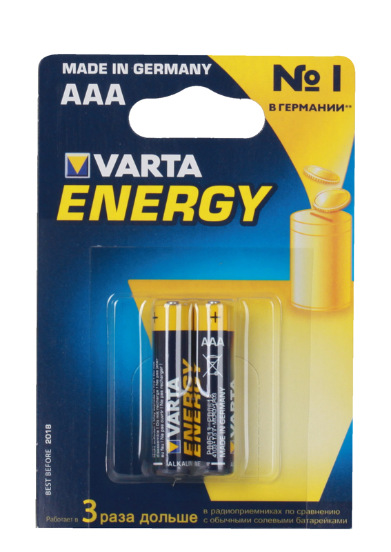 Батарейка AAA Varta ENERGY (4103213412); щелочная;