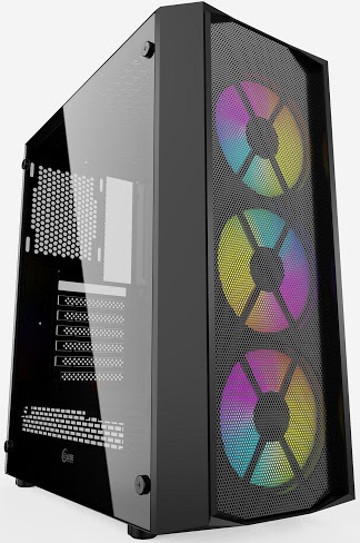 Корпус Powercase Rhombus X3 Mesh LED